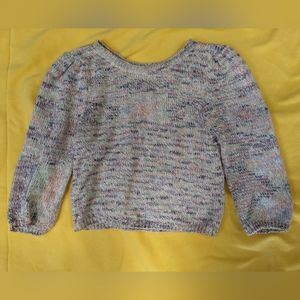 Vintage multicolor knit crop sweater